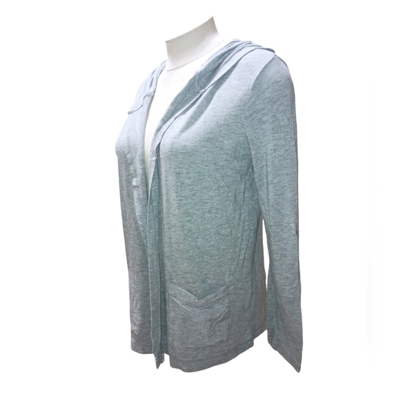 Talbots Women's Open Front Hooded Light Weight Cardigan Sweater Size P - Picture 2 of 7